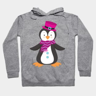 Cute Penguin, Penguin With Hat, Penguin With Scarf Hoodie